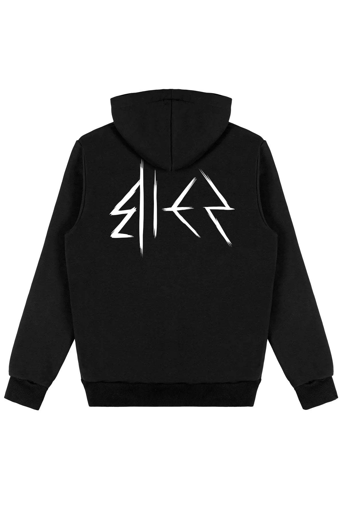 Czarna Bluza BIES HOODIE - Goth & Rock, Nu Metal od Bies Clothing. Wysokiej jakości bawełna pętelkową, mroczny design. Idealna dla fanów alternatywnej mody i gotyckiego stylu, unisex goth clothing, gothic basics, rock fashion, nu metal. Polski Streetwear

